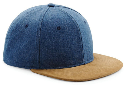 Casquette avec visière effet daim 340 g/m²  — coloris Denim Blue #Couleur_Denim-Blue