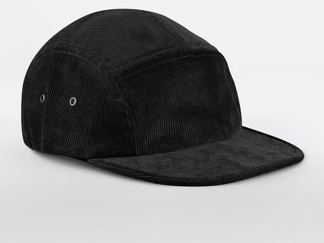 Casquette camper en velours côtelé organique 280 g/m²  — coloris Black #Couleur_Black