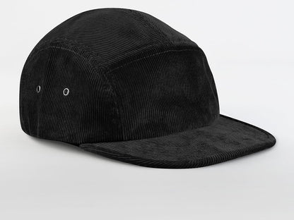 Casquette camper en velours côtelé organique 280 g/m²  — coloris Black #Couleur_Black