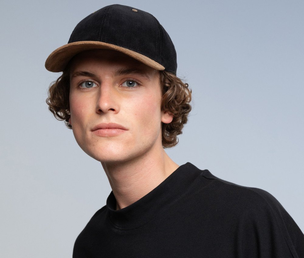 Casquette en velours côtelé et suédine 265 g/m² 