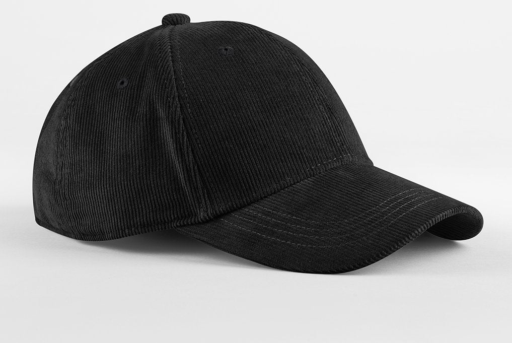 Casquette en velours côtelé organique 280 g/m²  — coloris Black #Couleur_Black