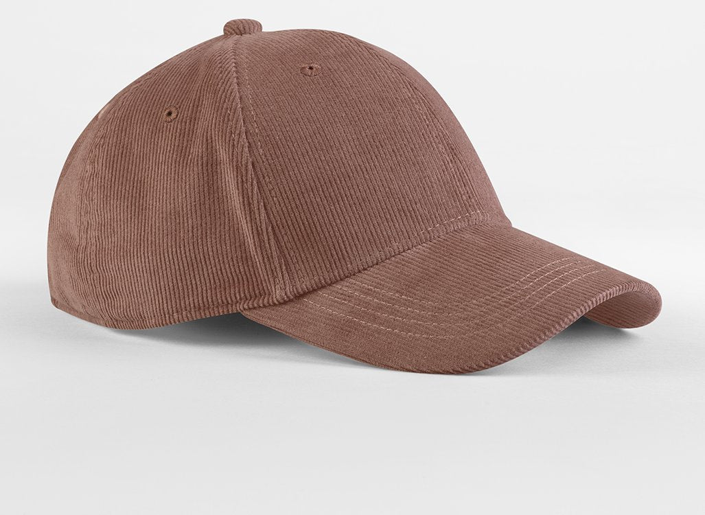 Casquette en velours côtelé organique 280 g/m²  — coloris Redwood #Couleur_Redwood