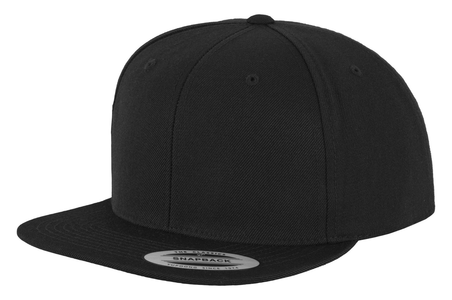 Casquette snapback premium 382 g/m²  — coloris Black / Black #Couleur_Black-/-Black