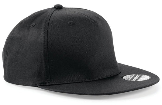 Casquette style rappeur 5 pans 195 g/m²  — coloris Black #Couleur_Black