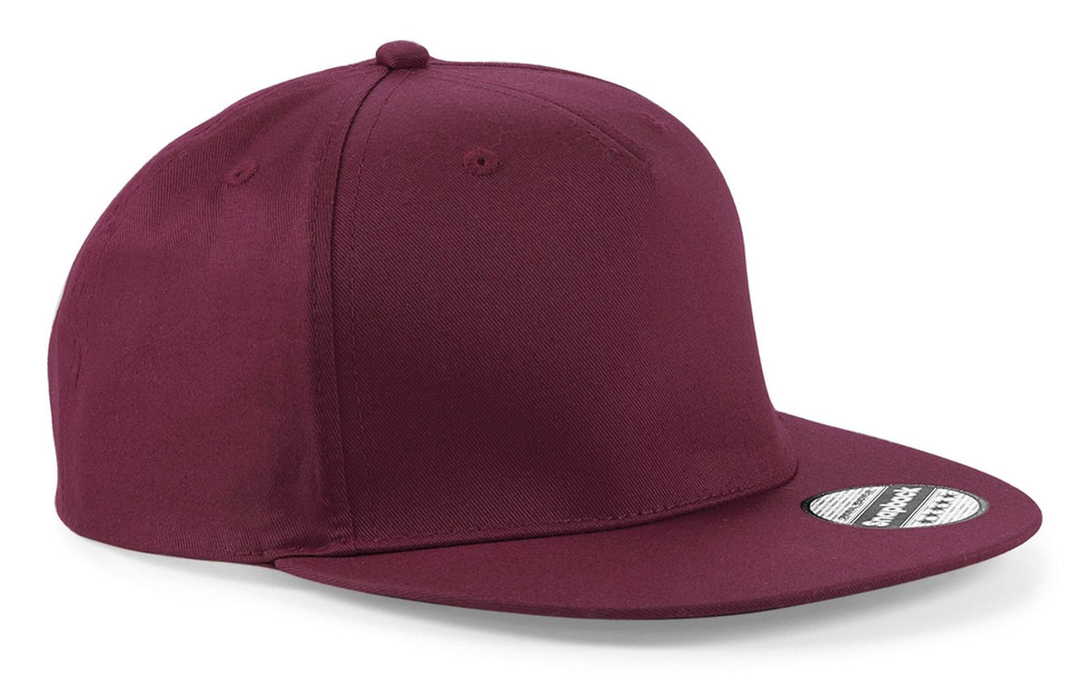 Casquette style rappeur 5 pans 195 g/m²  — coloris Burgundy #Couleur_Burgundy