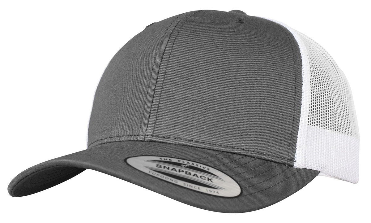 Casquette style retro trucker premium 215 g/m²  — coloris Dark Grey / White #Couleur_Dark-Grey-/-White