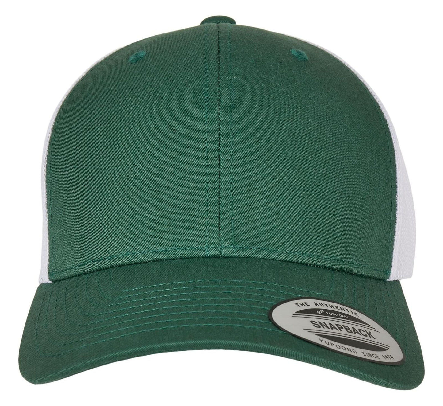 Casquette style retro trucker premium 215 g/m²  — coloris Evergreen / White #Couleur_Evergreen-/-White
