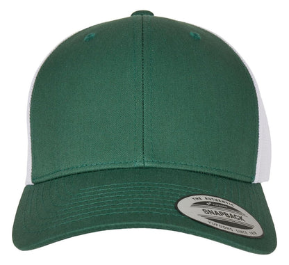 Casquette style retro trucker premium 215 g/m²  — coloris Evergreen / White #Couleur_Evergreen-/-White