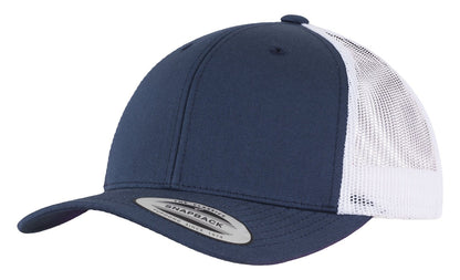 Casquette style retro trucker premium 215 g/m²  — coloris Navy / White #Couleur_Navy-/-White