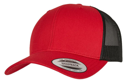 Casquette style retro trucker premium 215 g/m²  — coloris Red / Black #Couleur_Red-/-Black