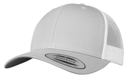 Casquette style retro trucker premium 215 g/m²  — coloris Silver / White #Couleur_Silver-/-White