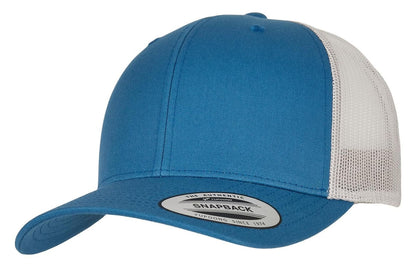 Casquette style retro trucker premium 215 g/m²  — coloris Steel Blue / Silver #Couleur_Steel-Blue-/-Silver
