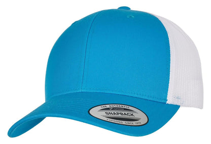 Casquette style retro trucker premium 215 g/m²  — coloris Turquoise / White #Couleur_Turquoise-/-White