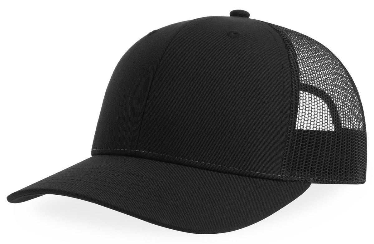 Casquette trucker 6 pans  — coloris Black / Black #Couleur_Black-/-Black
