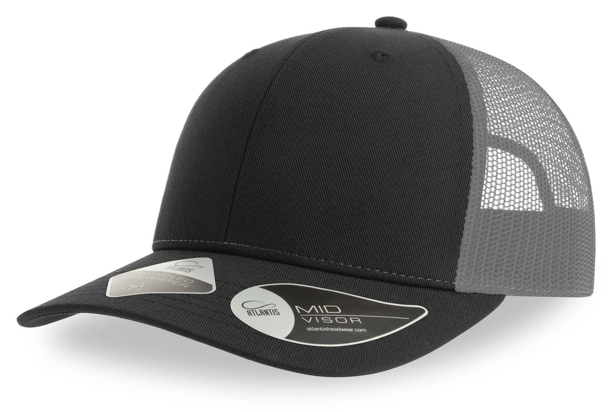 Casquette trucker 6 pans  — coloris Black / Dark Grey #Couleur_Black-/-Dark-Grey