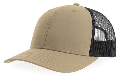Casquette trucker 6 pans  — coloris Khaki / Black #Couleur_Khaki-/-Black