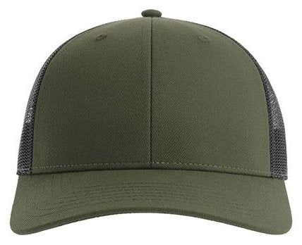 Casquette trucker 6 pans  — coloris Olive / Black #Couleur_Olive-/-Black