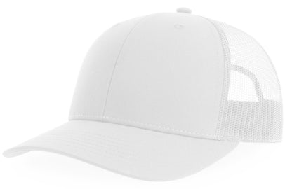 Casquette trucker 6 pans  — coloris White / White #Couleur_White-/-White