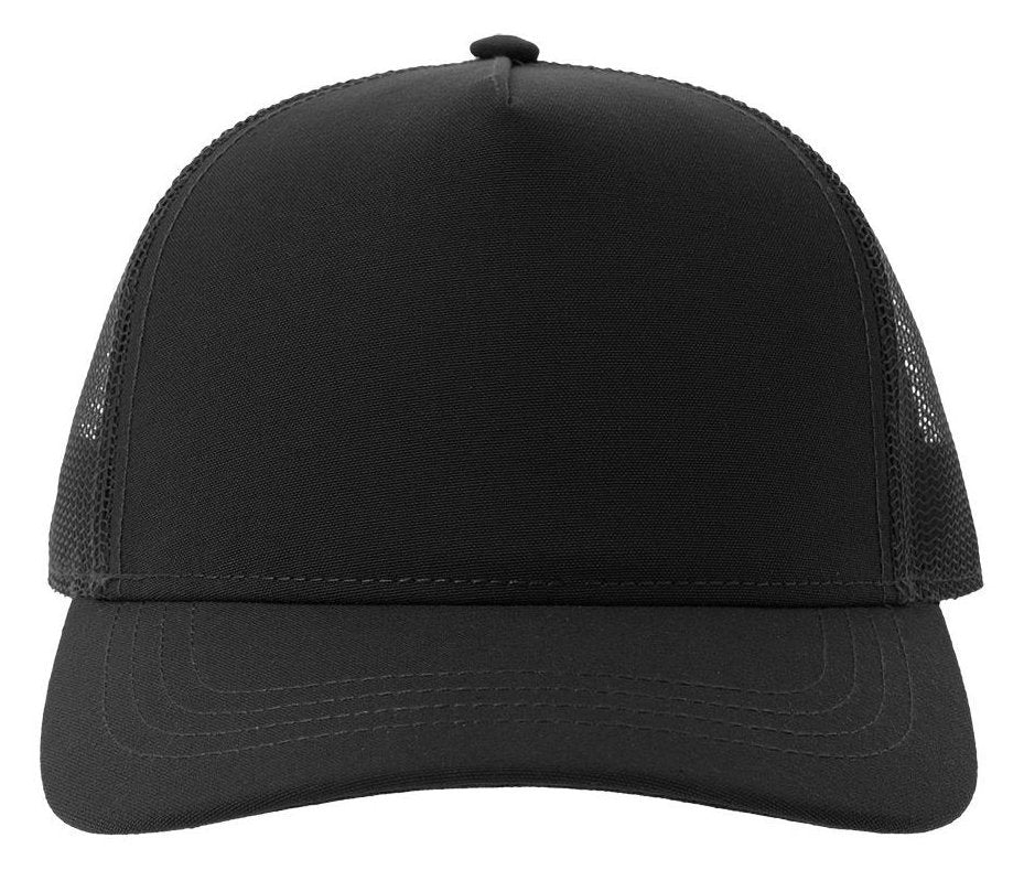 Casquette trucker contrastée recyclée 270 g/m²  — coloris Black / Black #Couleur_Black-/-Black