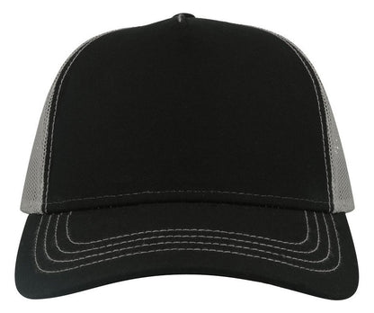 Casquette trucker contrastée recyclée 270 g/m²  — coloris Black / Grey #Couleur_Black-/-Grey