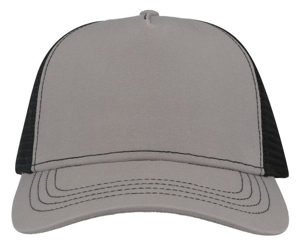 Casquette trucker contrastée recyclée 270 g/m²  — coloris Grey / Black #Couleur_Grey-/-Black