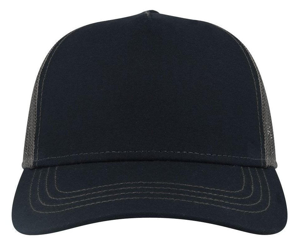 Casquette trucker contrastée recyclée 270 g/m²  — coloris Navy / Dark Grey #Couleur_Navy-/-Dark-Grey
