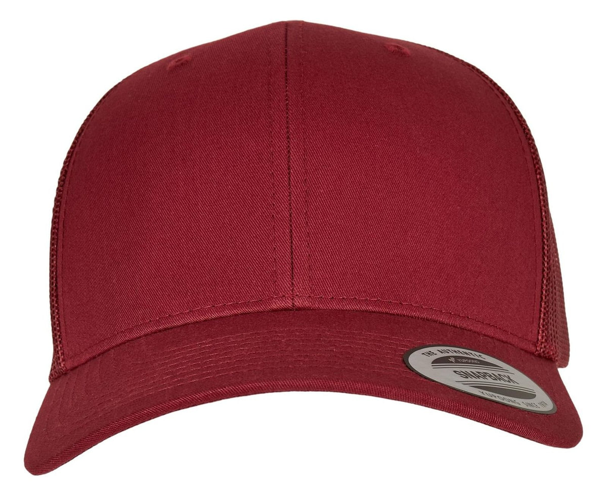 Casquette trucker premium 6 pans  — coloris Cranberry #Couleur_Cranberry