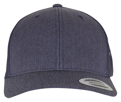 Casquette trucker premium 6 pans  — coloris Heather Navy #Couleur_Heather-Navy