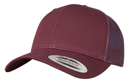 Casquette trucker premium 6 pans  — coloris Maroon #Couleur_Maroon