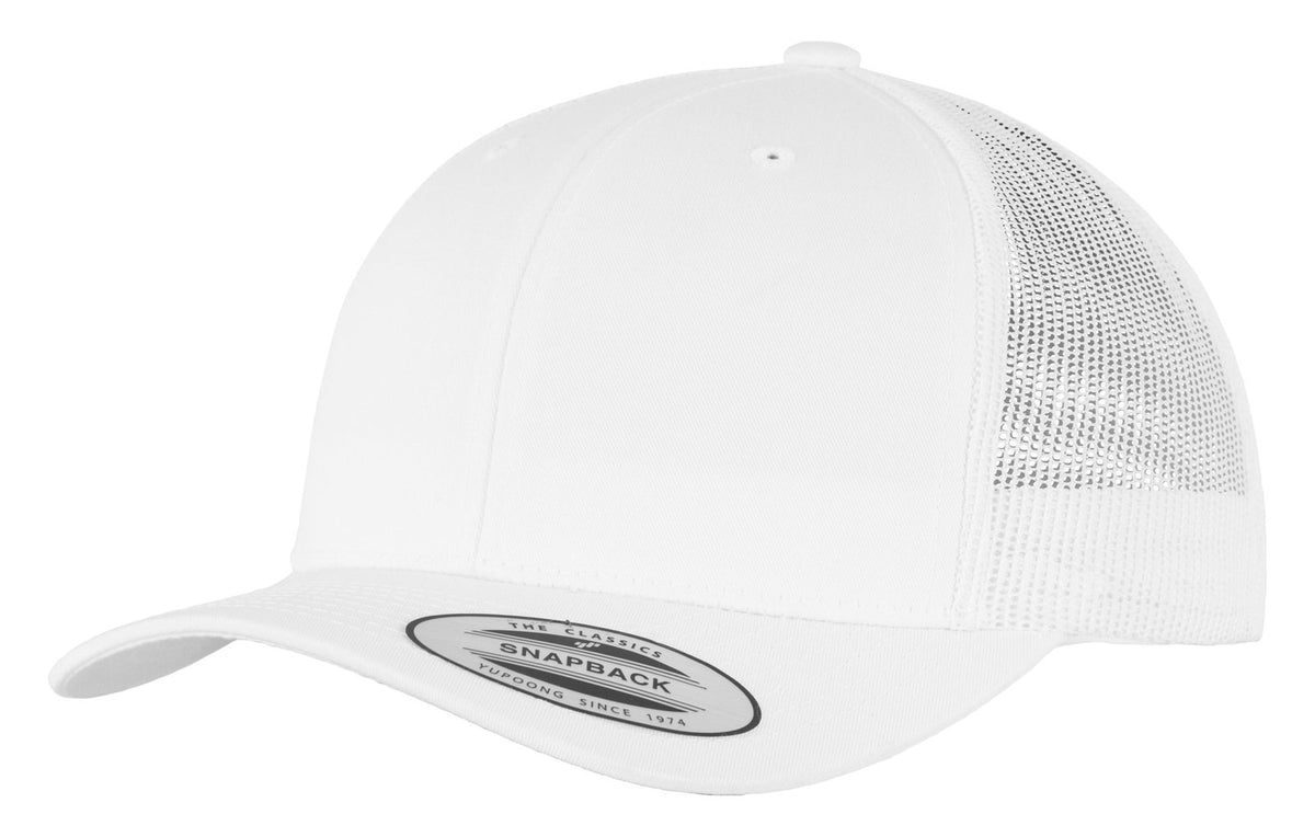 Casquette trucker premium 6 pans  — coloris White #Couleur_White