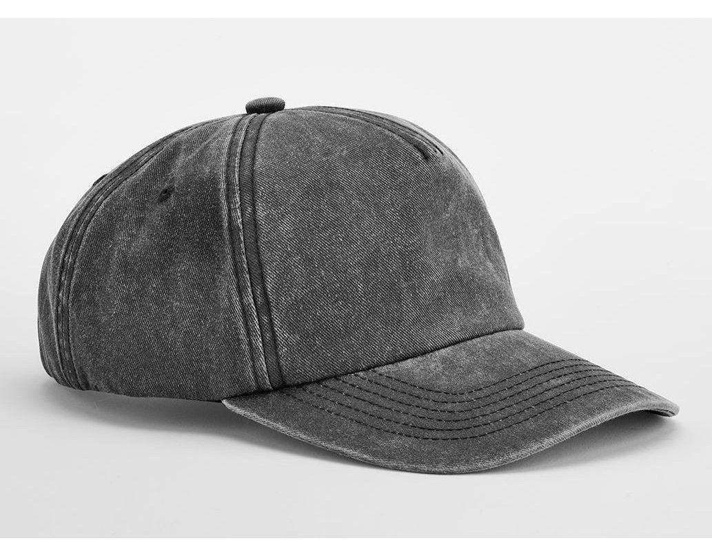 Casquette vintage 5 pans 290 g/m² — coloris Vintage Black #Couleur_Vintage-Black
