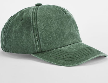 Casquette vintage 5 pans 290 g/m² — coloris Vintage Bottle Green #Couleur_Vintage-Bottle-Green