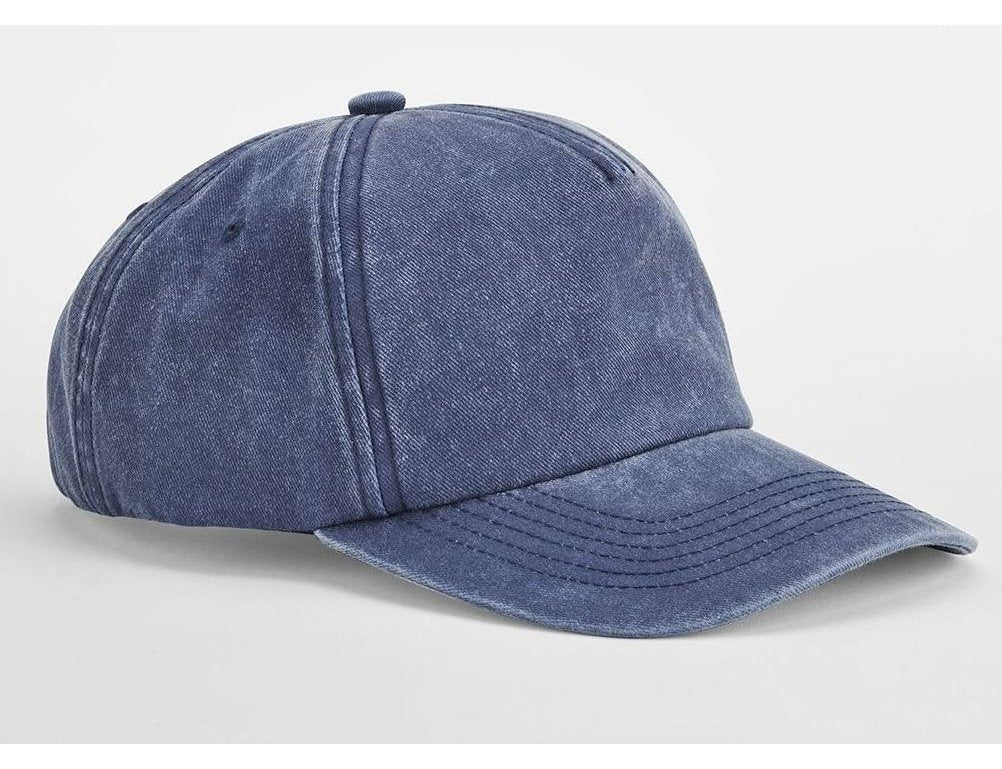 Casquette vintage 5 pans 290 g/m² — coloris Vintage Denim #Couleur_Vintage-Denim