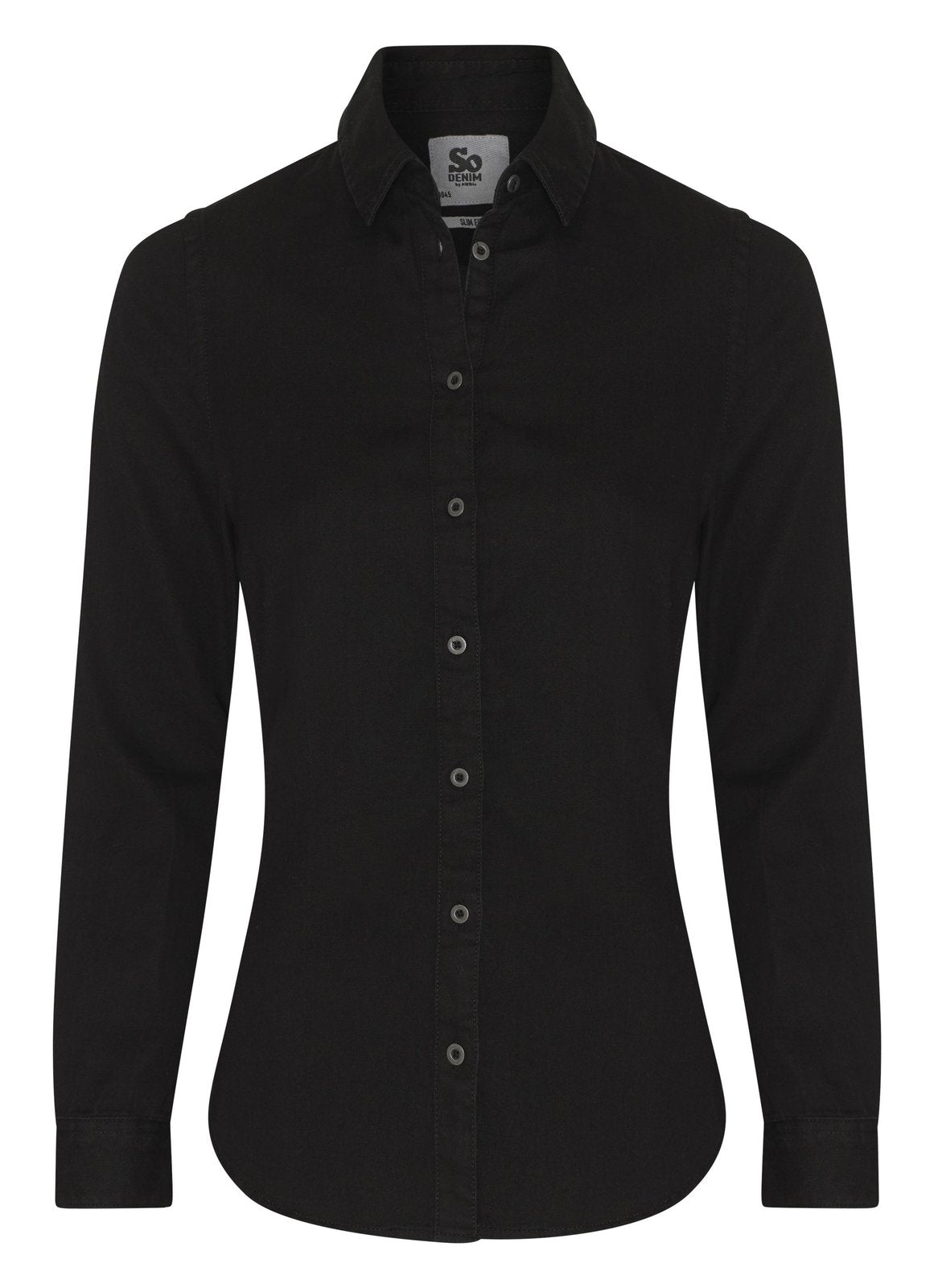 Chemise en jean femme Lucy 142 g/m² — coloris Black #Couleur_Black