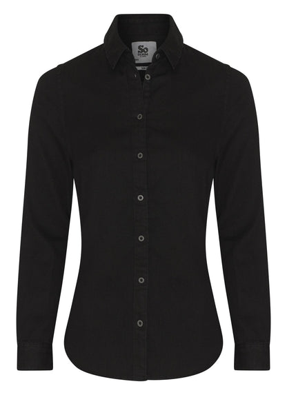 Chemise en jean femme Lucy 142 g/m² — coloris Black #Couleur_Black