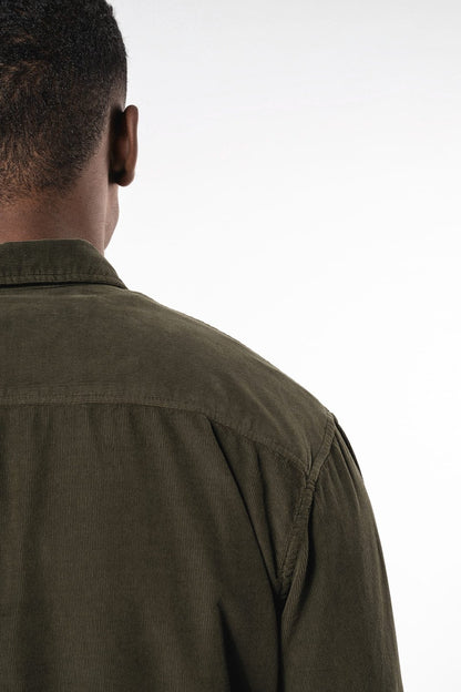 Chemise manches longues en velours homme