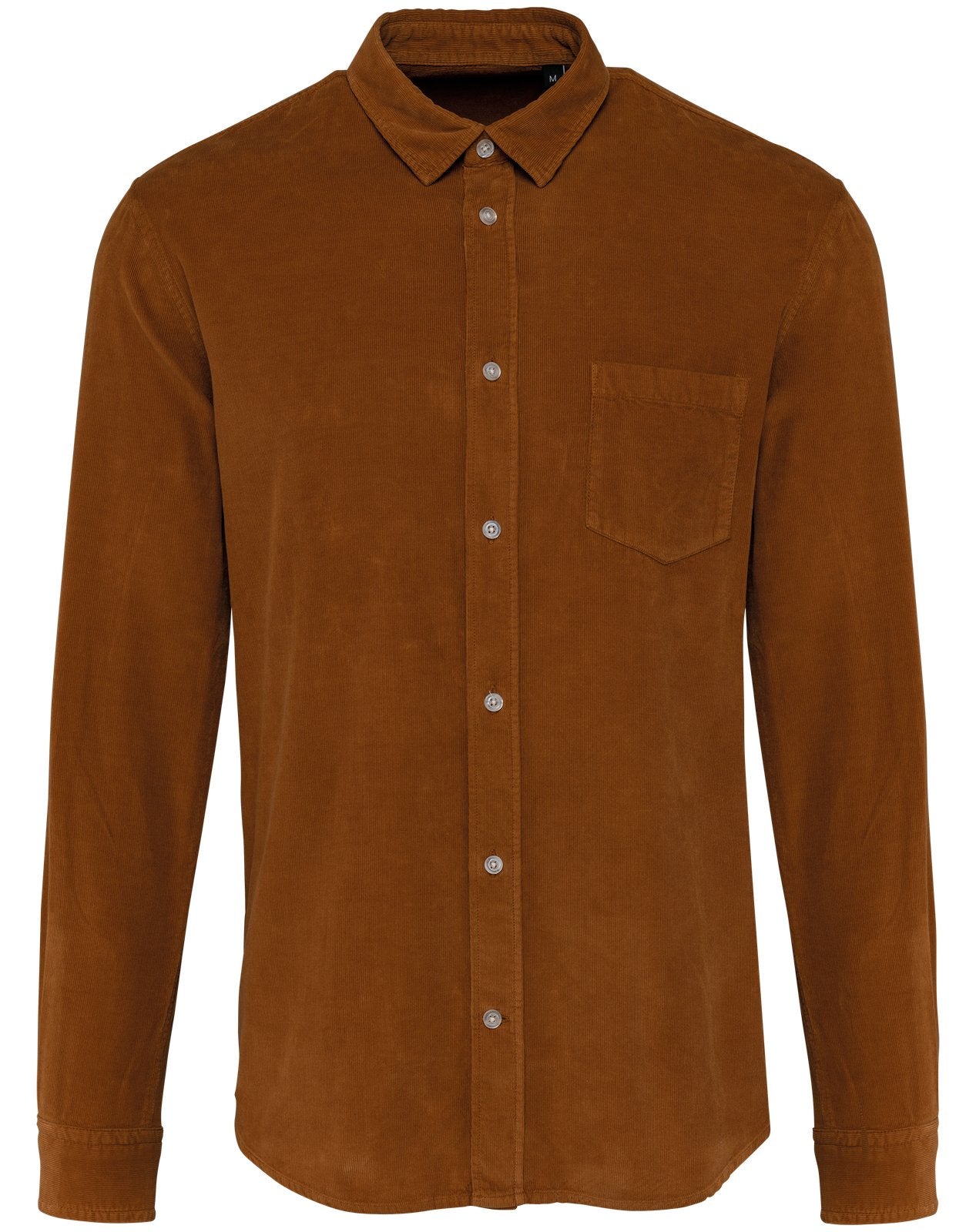Chemise manches longues en velours homme — coloris Washed Brandy #Couleur_Washed-Brandy
