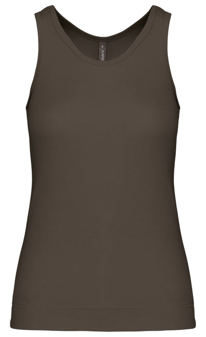 Débardeur femme dos nageur — coloris Khaki #Couleur_Khaki