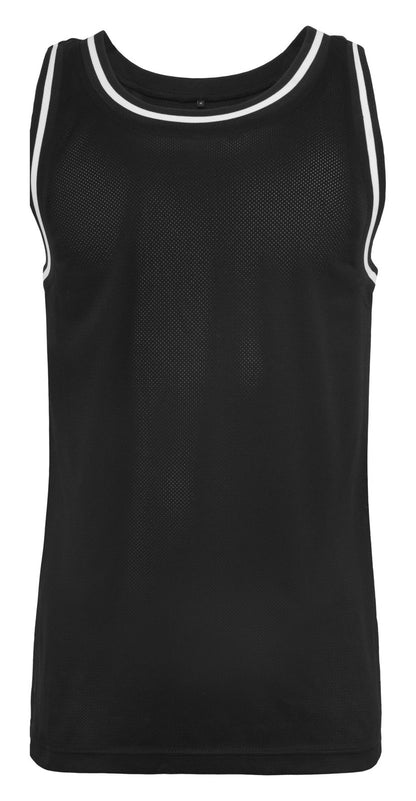 Débardeur maille filet 130 g/m²  — coloris Black / White #Couleur_Black-/-White