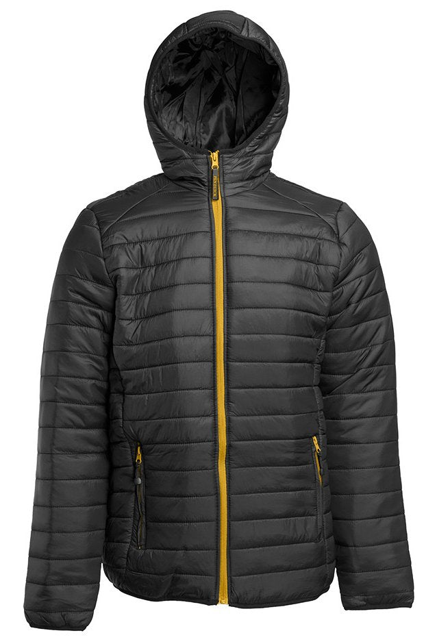 Doudoune légère à capuche homme  — coloris Black / Gold #Couleur_Black-/-Gold