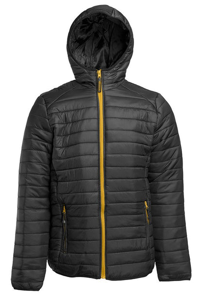 Doudoune légère à capuche homme  — coloris Black / Gold #Couleur_Black-/-Gold