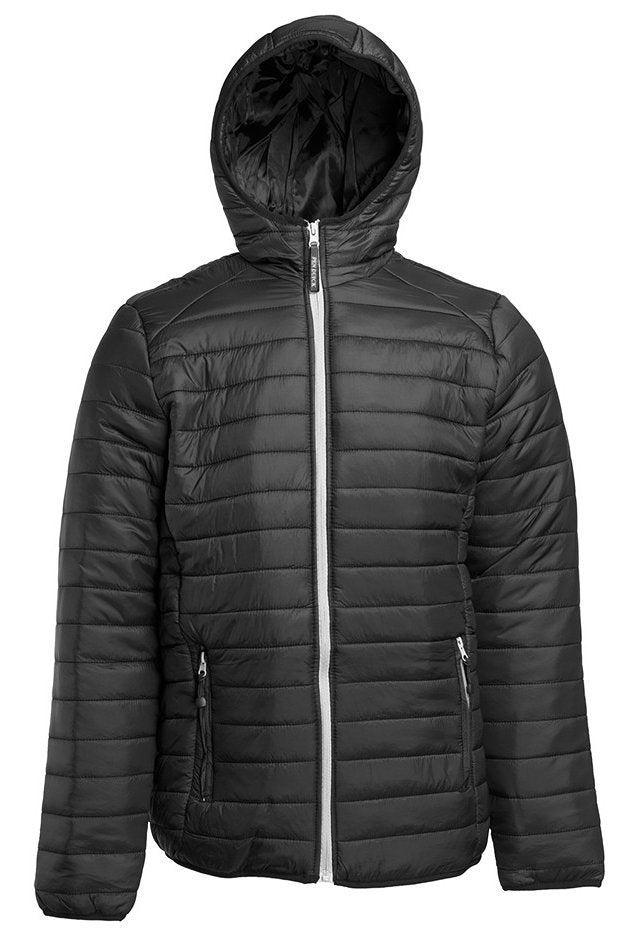Doudoune légère à capuche homme  — coloris Black / White #Couleur_Black-/-White