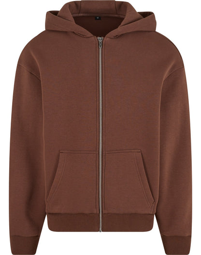Fluffy zip hoodie  — coloris Chocolate Brown #Couleur_Chocolate-Brown