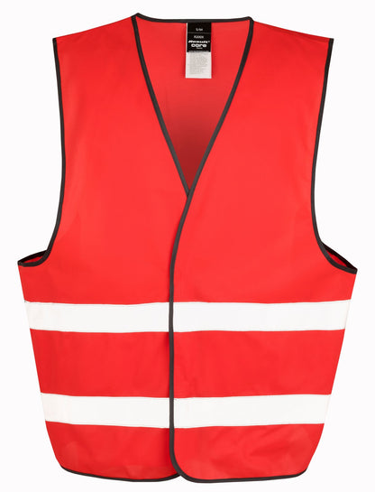 Gilet de visibilité à scratch — coloris Red #Couleur_Red