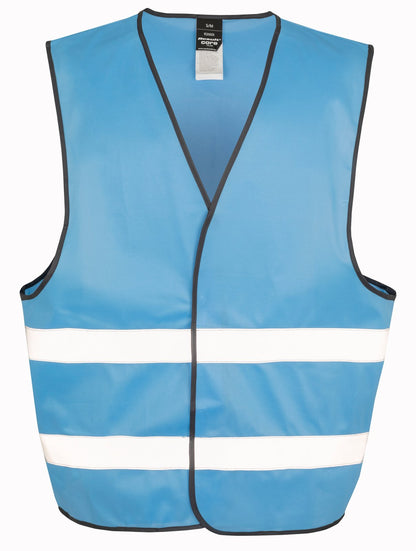 Gilet de visibilité à scratch — coloris Sky Blue #Couleur_Sky-Blue