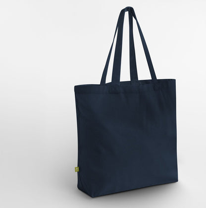 Grand sac shopping en coton organique — coloris French Navy #Couleur_French-Navy