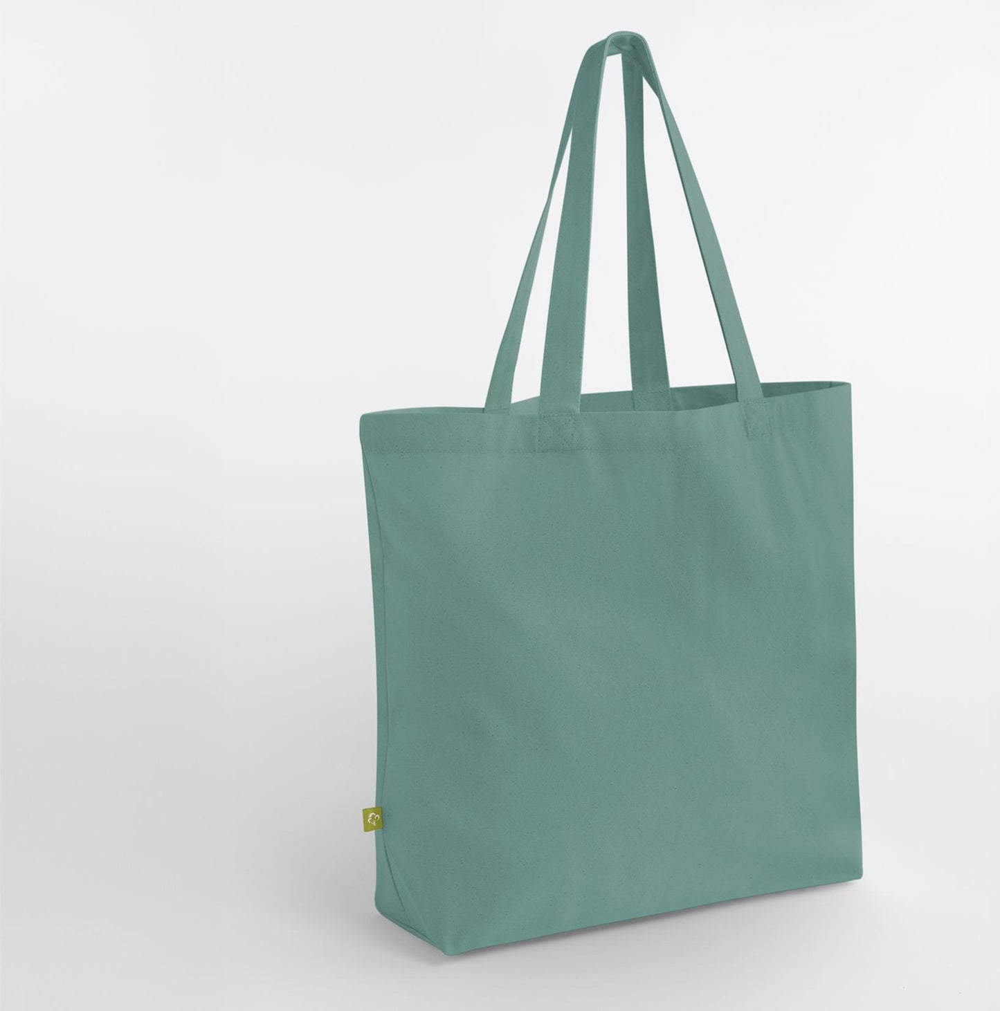 Grand sac shopping en coton organique — coloris Sage Green #Couleur_Sage-Green