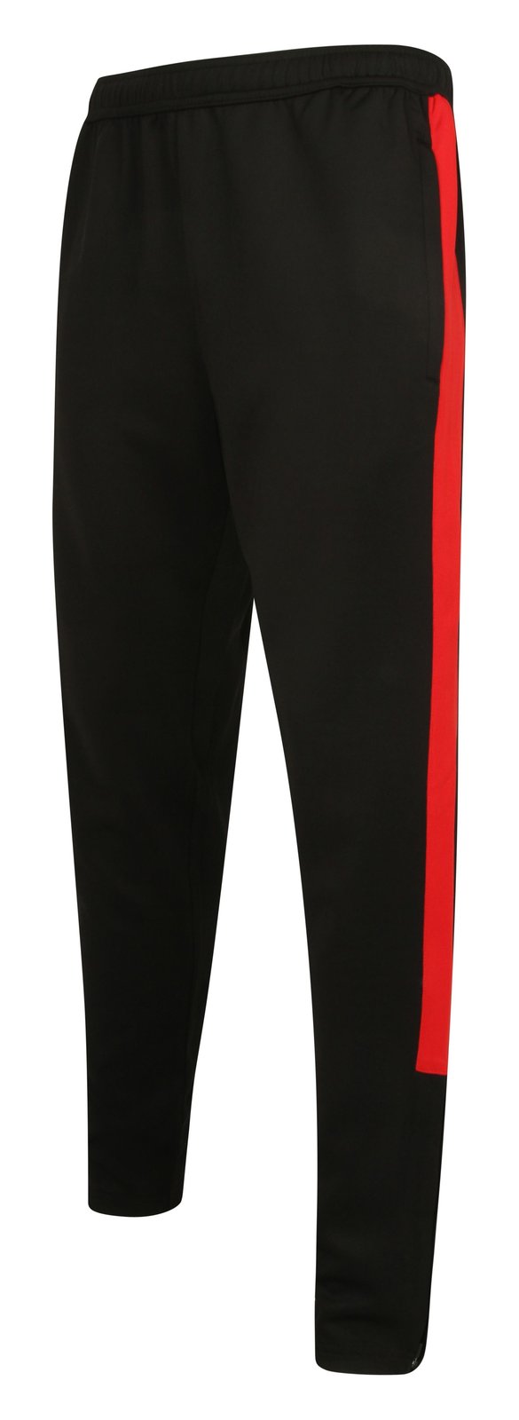 Pantalon de sport slim contrasté 250 g/m² — coloris Black / Red #Couleur_Black-/-Red