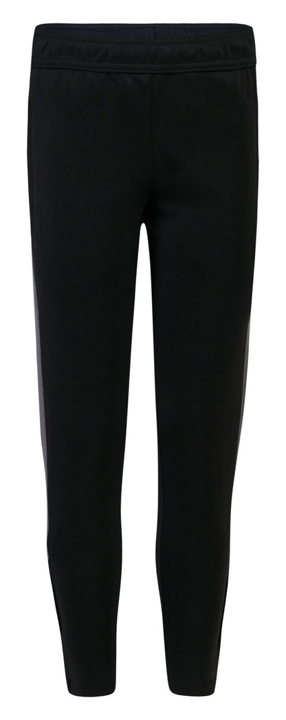 Pantalon de sport slim enfant contrasté 250 g/m²  — coloris Black / Gunmetal Grey #Couleur_Black-/-Gunmetal-Grey