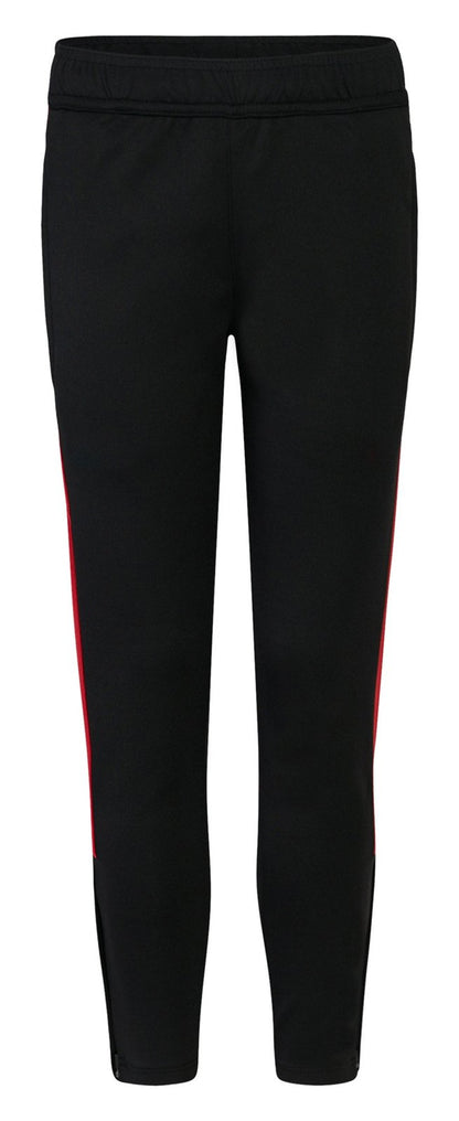 Pantalon de sport slim enfant contrasté 250 g/m²  — coloris Black / Red #Couleur_Black-/-Red